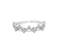 Generisch Bague en argent texturé en forme de fleur de calendula séchée et d'une bague en argent pour femmes Rideaux Anneaux Salon