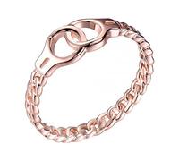 Generisch Bague Menottes Une Bague Sexy Tempérament Bijoux Véritable Or Galvanisé Bague Menottes Femmes Bagues 925, 5, Métal, Aucune pierre précieuse