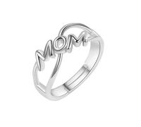 Generisch Bague ouverte personnalisée « Mama », parfaite pour votre mère, comme pour l'amour et la gratitude pour la fête des mères, A, Cuivre, Aucune pierre précieuse