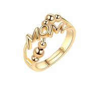 Generisch Bague ouverte personnalisée « Mama », parfaite pour votre mère, comme pour l'amour et la gratitude pour la fête des mères, A, Cuivre, Aucune pierre précieuse