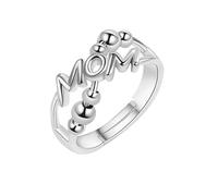 Generisch Bague ouverte personnalisée « Mama », parfaite pour votre mère, comme pour l'amour et la gratitude pour la fête des mères, A, Cuivre, Aucune pierre précieuse