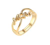 Generisch Bague ouverte personnalisée « Mama », parfaite pour votre mère, comme pour l'amour et la gratitude pour la fête des mères, A, Cuivre, Aucune pierre précieuse