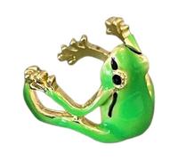 Generisch Bague réglable, bague grenouille fraîche | Forme de grenouille d'arbre réglable - Bijoux vintage mignons | Serre-doigt réaliste, bas de Noël amusant pour femmes et filles, Siehe Beschreibung