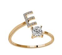 Generisch Bagues bon marché 1 bague strass ensemble zircon ouvert anneaux réglables bijoux accessoires cadeaux élégantes bagues en diamant pour femmes emballage (E, taille unique)