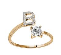 Generisch Bagues bon marché 1 bague strass ensemble zircon ouvert réglable bagues bijoux accessoires cadeaux élégantes bagues diamant pour femmes emballage, taille unique, Métal, Pas de pierre