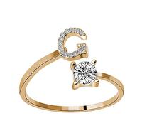 Generisch Bagues bon marché 1 bague strass ensemble zircon ouvert réglable bagues bijoux accessoires cadeaux élégantes bagues diamant pour femmes emballage, Einheitsgröße, Métal, Pas de pierre