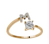 Generisch Bagues bon marché 1 bague strass ensemble zircon ouvert réglable bagues bijoux accessoires cadeaux élégantes bagues diamant pour femmes emballage (taille M, taille unique)