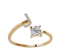 Generisch Bagues bon marché 1 bague strass ensemble zircon ouvert réglable bagues bijoux accessoires cadeaux élégantes bagues diamant pour femmes emballage, taille unique, Métal, Pas de pierre