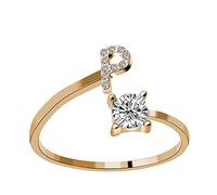 Generisch Bagues bon marché 1 bague strass ensemble zircon ouvert réglable bagues bijoux accessoires cadeaux élégantes bagues diamant pour femmes emballage, taille unique, Métal, Pas de pierre