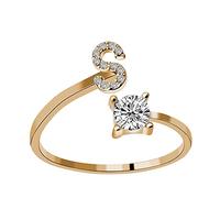 Generisch Bagues bon marché 1 bague strass ensemble zircon ouvert réglable bagues bijoux accessoires cadeaux élégantes bagues diamant pour femmes emballage, taille unique, Métal, Pas de pierre