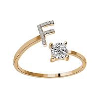 Generisch Bagues bon marché 1 bague strass ensemble zircon ouvert réglable bagues bijoux accessoires cadeaux élégantes bagues diamant pour femmes emballage, taille unique, Métal, Pas de pierre