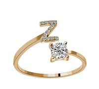 Generisch Bagues bon marché 1 bague strass ensemble zircon ouvert réglable bagues bijoux accessoires cadeaux élégantes bagues diamant pour femmes emballage, taille unique, Métal, Pas de pierre