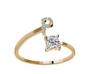 Generisch Bagues bon marché 1 bague strass ensemble zircon ouvert réglable bagues bijoux accessoires cadeaux élégantes bagues diamant pour femmes emballage, taille unique, Métal, Pas de pierre