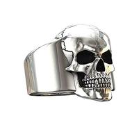 Generisch Bagues Chien Argent Biker Bague Gothique pour Hommes Des Anneaux Toile Image (D, Taille Unique)