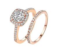 Generisch Bagues de doigt Alliage strass Cadeau de bague 611 Hommes Couples Taille Bijoux Femmes Bagues Rideau Anneaux, 9, R021, Aucune pierre précieuse