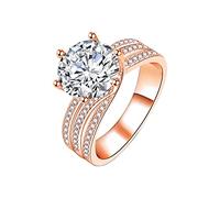 Generisch Bagues de mariage, de fiançailles pour femme, moissanite, torsadées, bagues de fiançailles, d'anniversaire de mariage, bagues de promesse pour mariée, petite amie, classeur à anneaux 6