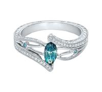 Generisch Bagues décoratives en cire scintillante - Design tendance - Idéal pour les fiançailles, les mariages et les bagues de couple - Avec gravure, B, Alliage de zinc, Pas de pierre précieuse