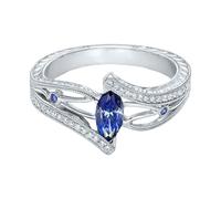 Generisch Bagues décoratives en cire scintillante - Design tendance - Idéal pour les fiançailles, les mariages et les bagues de couple - Avec gravure, B, Alliage de zinc, Pas de pierre précieuse