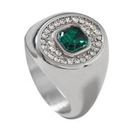 Generisch Bagues en pierre naturelle, pierres précieuses naturelles | Bague ovale en acier inoxydable élégante et luxueuse pour adolescentes, bijoux de pouce pour femmes pour anniversaire, Siehe