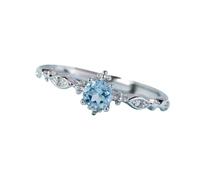 Generisch Bagues Enfants Filles 12 Argent Mode Pierre Bague pour Femmes Bagues de Fixation de Poussette, Réglable, Métal