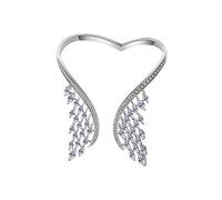 Generisch Bagues et bagues rustiques - Bague et bracelet avec plumes d'ailes étalées - Ensemble de breloques ouvertes et réglables - Cadeau idéal pour les femmes - En plastique, A, Autre