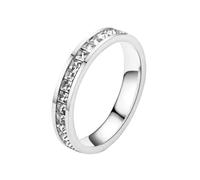 Generisch Bagues Pour Oiseaux Luxe Ne Se décolore Pas De Couleur Or Rose Acier Titane Pleine Unique Carré Bijoux Femme Bagues Pas Cher Argent, C, Métal, Pas de pierre précieuse