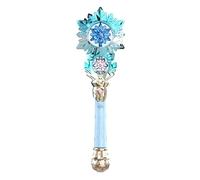 Generisch Baguette de fée lumineuse - Costume de reine des neiges - Bleu | Baguette de fée portable phosphorescente, costume de reine des neiges pour fille, accessoire de fête d'été en plein air