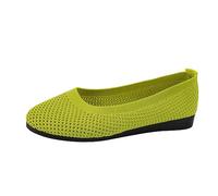 Generisch Ballerines pour femme - Confortables - Slip On - Chaussures antidérapantes - Tricot plat - Chaussures d'été élégantes - Chaussures de danse douces et sportives - 37-42, vert, 41