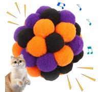 Generisch Balles à pompons pour chat - En peluche douce - Jouet interactif pour chat - Jouet interactif pour chat - Balle à pompons pour chaton - Pour faire des rouleaux, tomber, chasser et frapper