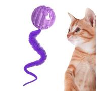 Generisch Balles rebondissantes pour chat - 2,4 x 5,4 cm - Jouet interactif avec queue - Favorise le comportement naturel de chasse - Balles rebondissantes magiques - pour chat - Aide à vous