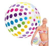 Generisch Ballon de plage arc-en- rayé - Grand ballon gonflable en PVC respectueux de l'environnement pour piscine et fêtes d'été - Jouet d'extérieur classique pour et familles