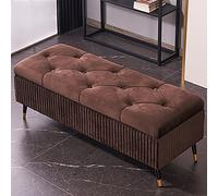 Generisch Banc de rangement moderne rembourré pour lit et entrée, meuble de salon élégant 100 x 45 x 45 cm