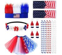 Generisch Bandeau avec bonnet pour les fêtes nationales, les événements sportifs au design coupe d'Europe dans des couleurs patriotiques (rouge, taille unique)