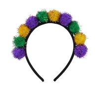 Generisch Bandeaux de fête - Bandeau à pompons arc-en-ciel coloré - Accessoire de cheveux - Accessoire de cheveux - Cosplay - Pour adultes, filles et femmes - Accessoire de fête amusant et vivant
