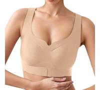 Generisch Bandoulière confortable et transparente pour femme, sans fil, dos nu, sans éponge, avec bretelles convertibles pour petite femme, beige, M