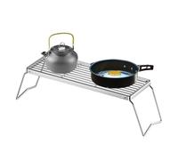 Generisch Barbecue Barbecue - Support de feu de camp pliable en acier inoxydable - Cuisine nomade - Barbecue durable de viande et de légumes - Randonnée, jardin, camping, pique-nique, survie et plein