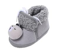 Generisch Barboteuse Chaussures Semelle Souple Bottines Bottes de Neige Chaussures Confortables pour Bébé Enfant Réchauffement et Chaussures de Mode Chaussures de Mariage Chaussures Femme Plat, gris