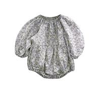 Generisch Barboteuse pour enfant bébé nouveau-né fille garçon floral coton manches longues barboteuse body vêtements, lilas, 18-24 mois
