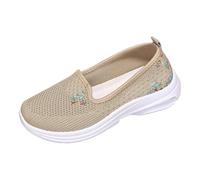 Generisch BarfußSchuhe Damen Lightweight Breathable Walkingschuhe Outdoor Fitness Jogging Sneakers Sdamen Slip On Barefoot Shoes Atmungsaktives Mesh Schuhe Bequeme Und Laufschuhe