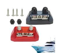 Generisch Barre de collecte marine | Bloc de distribution en 2 parties - Isolateurs de montage - Batterie de voiture marine - Utilisation universelle