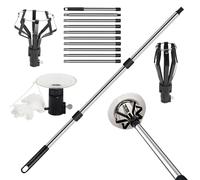 Generisch Barre de rechange pour ampoule longue portée - Barre à ventouse avec panier collecteur pour changer d'ampoule pour appartement, extérieur, école, lustre, intérieur et lieu de travail