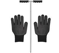 Generisch Barre de sonde de sol - 41 x 8 x 3 cm - En acier inoxydable - Réglable - Avec poignée - Robuste - Localisation des fosses de septique - Pour jardin, tuyauterie, compactage du sol, inspection