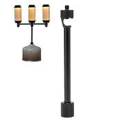 Generisch Barre lumineuse de camping amovible - Support de lanterne de camping - Montage sur table - Alliage d'aluminium - Pour la pêche, le jardin, la terrasse, le balcon, le pique-nique, le foyer en