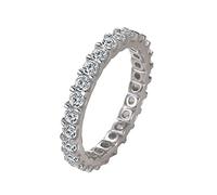 Generisch Bas à anneaux Femme Argent Femmes Mode Simple Bague Zircon Complet Femme Bijoux Anneaux pour Femmes Taille 6 10 Agrafeuse à Anneaux Carton 2 Bagues, 10, Cuivre, Aucune pierre précieuse