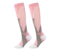 Generisch Bas à motif noir pour marcher, courir, nylon, unisexe, bas de randonnée autofixants en résille, Rose, S