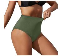Generisch - Bas de bikini haut pour femme - Bas de maillot de bain couvrant intégralement - Taille moyenne - Tissu élastique - Maillot de bain imperméable pour femme, Vert clair., XXL