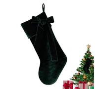Generisch Bas de Noël pour Noël | Décoration festive de bonbons | Bas en velours avec nœud | Pour cheminée, cheminée, rampe d'escalier, mur, maison, ferme, fête