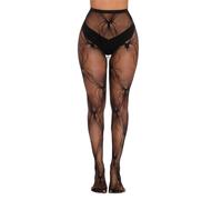Generisch Bas en nylon pour femme - Collants d'Halloween - Chaussettes noires pour adultes - Bas résille pour fête d'Halloween et cosplay - Collants résille, gris, taille unique