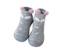 Generisch Baskets, 29 animaux, chaussettes, chaussures pour enfant WarmThe Floor, antidérapantes, chaussures lumineuses, pour adulte, gris, 20 EU