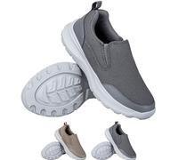 Generisch Baskets à enfiler pour homme - Sans lacets - Respirantes - Décontractées - Antidérapantes - Larges - Chaussures d'extérieur, gris, 41 EU